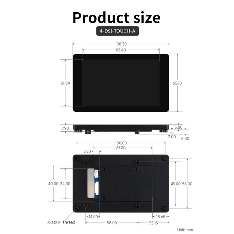 A33T-DSI Display 4 Inch LCD Ca - Raspberry Pi 4 ulasan dan harga