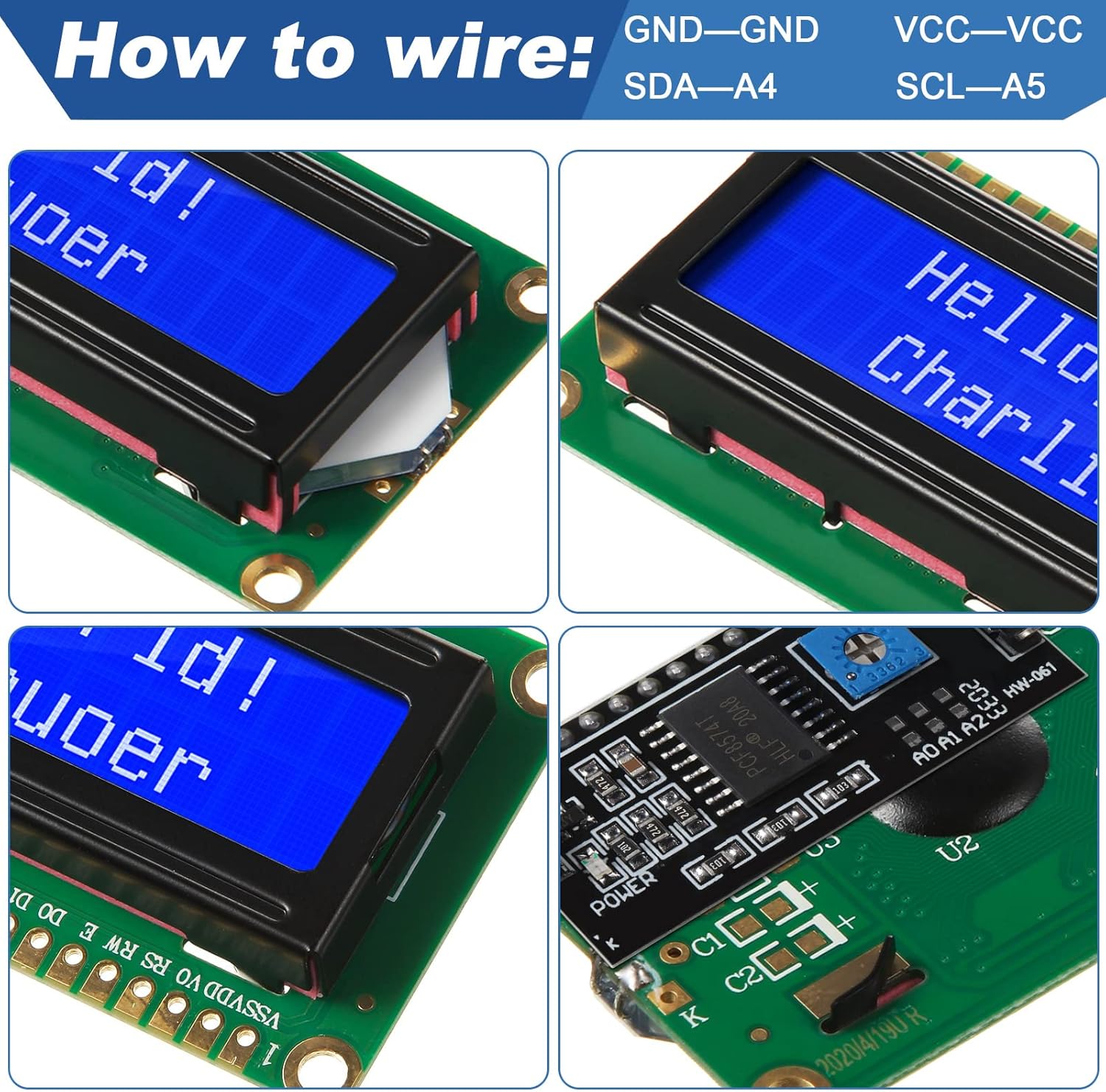 1Set 1602 LCD 20*4 Blue Screen - Pi Display ulasan dan harga