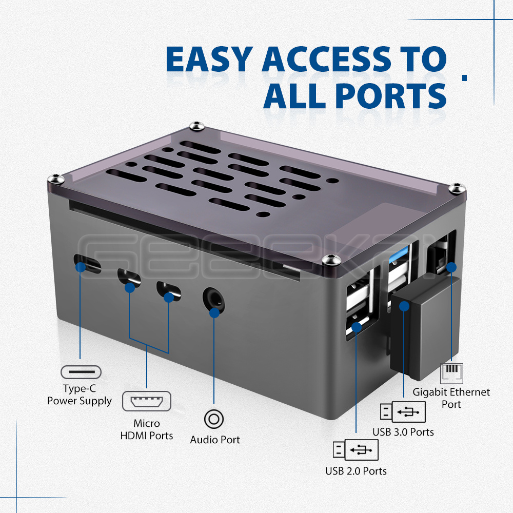 GeeekPi  Aluminum Brick Case B - Pi 4 Case ulasan dan harga