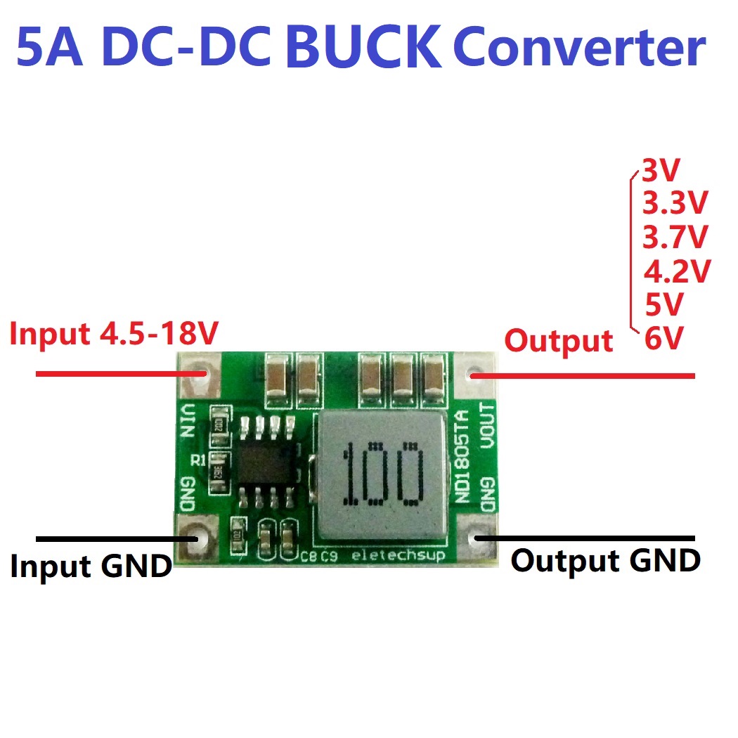 5A Buck DC-DC Converter Module - Raspberry Pi 4 ulasan dan harga