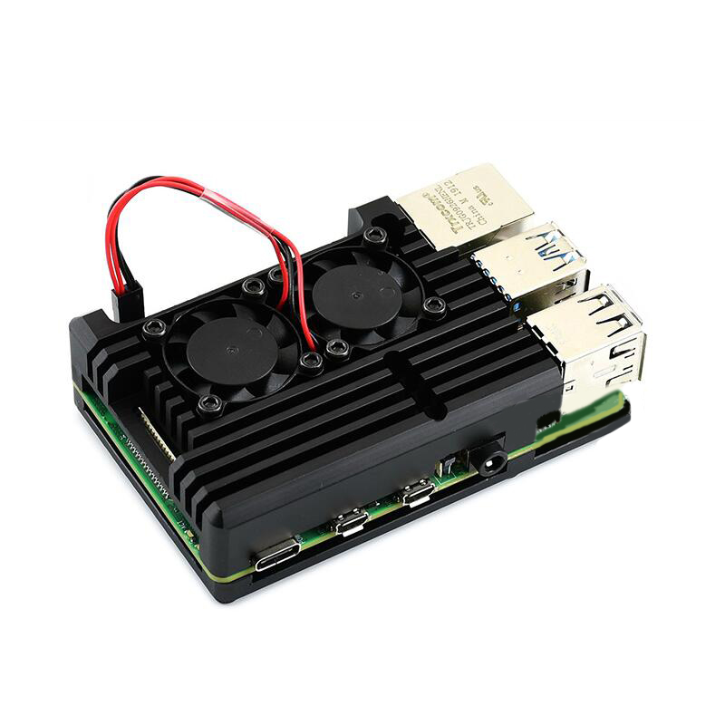 Aluminum Metal Case with Dual  - Pi 4 Case ulasan dan harga